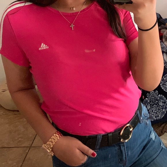 Pink adidas tee - Picture 1 of 2